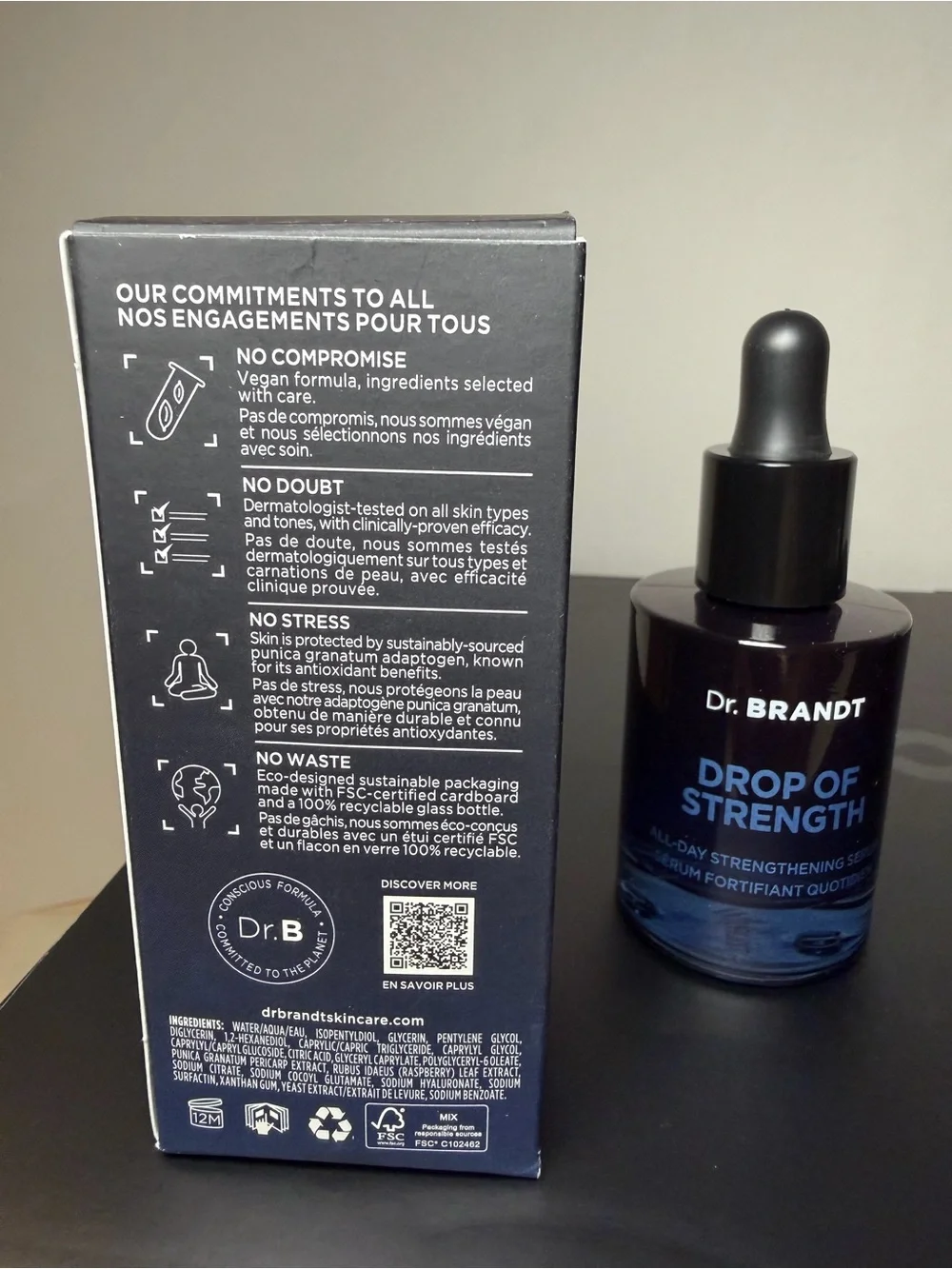 Dr. Brandt Drop of Strength Serum - Black & Blue Packaging